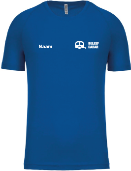 Heren Sportshirt Camping Witte - sporty royal blue