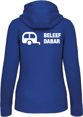 Dames Hoodievest Witte Tent - light royal blue