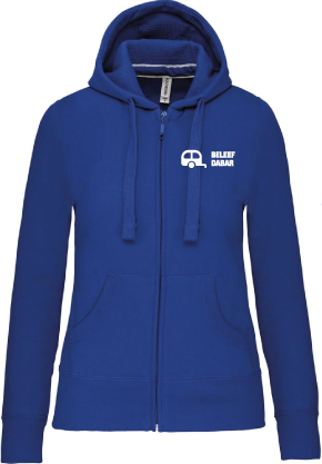 Dames Hoodievest Witte Tent - light royal blue
